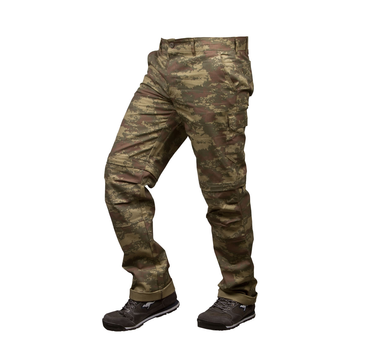 CW006399 Kamuflaj Paçası Çıkmalı Pantalon CosyWolf