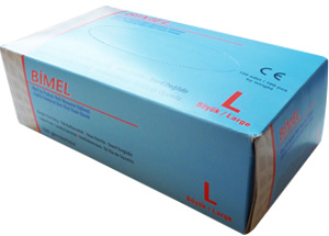 Mavi Vinil Az Pudralı Eldiven