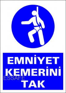 EMNİYET KEMERİ LEVHASI