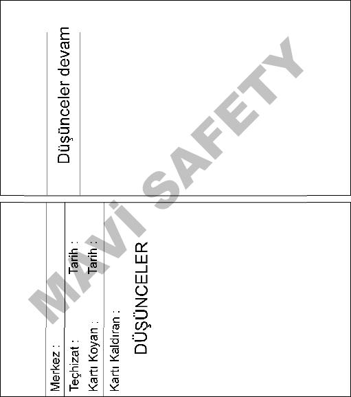 ÖZEL DURUM KARTI MAVİSAFETY
