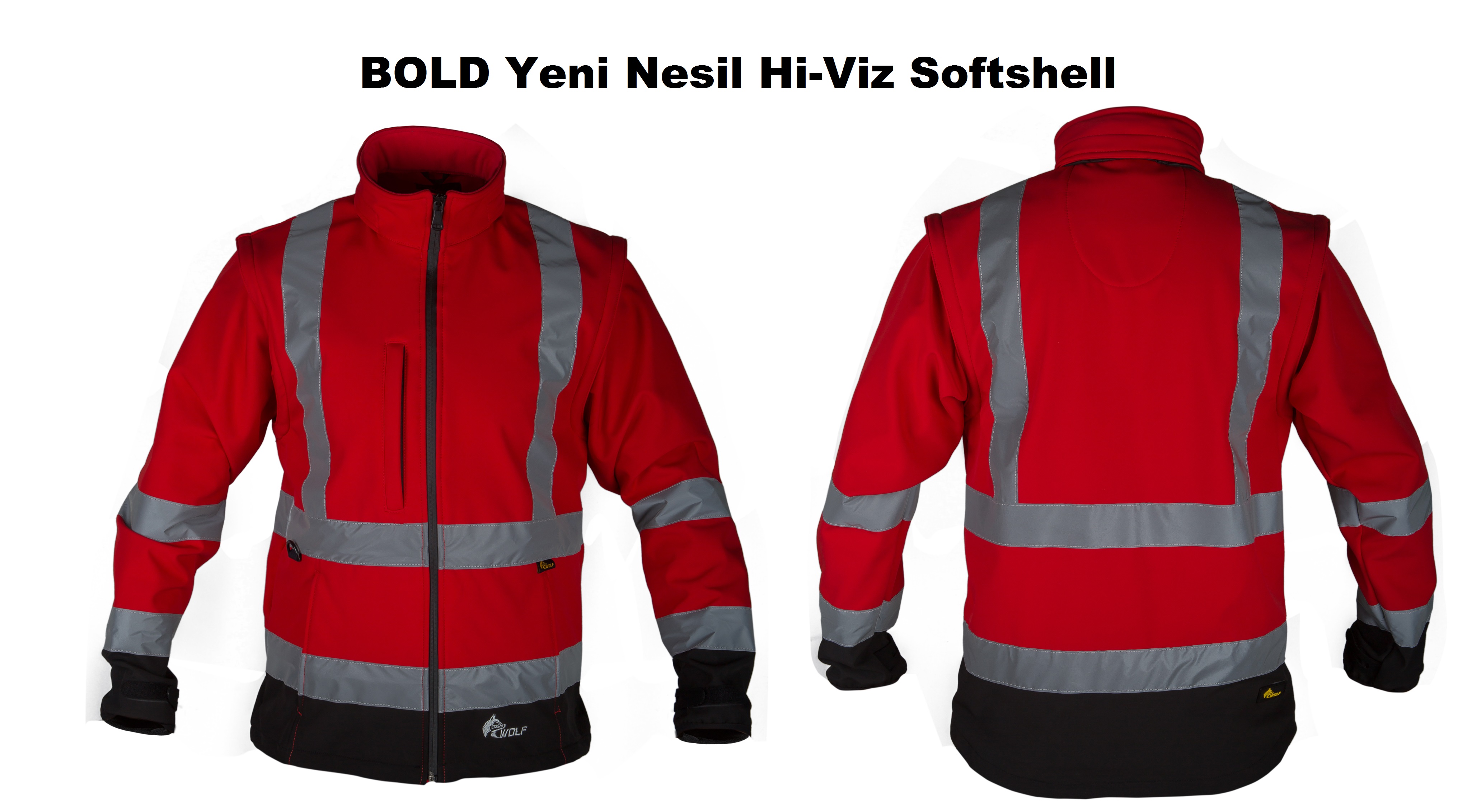 CosyWOLF BOLD Reflektörlü SoftShell Mont Kırmızı CW002244