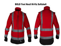 CosyWOLF BOLD Reflektörlü SoftShell Mont Kırmızı CW002244
