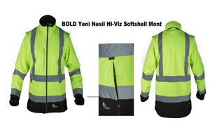CosyWOLF BOLD Reflektörlü SoftShell Mont Sarı CW002266